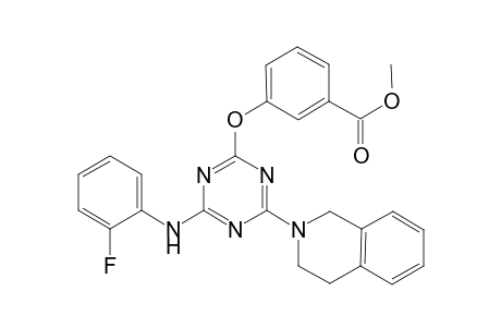 3-[[4-(3,4-dihydro-1H-isoquinolin-2-yl)-6-(2-fluoroanilino)-1,3,5-triazin-2-yl]oxy]benzoic acid methyl ester