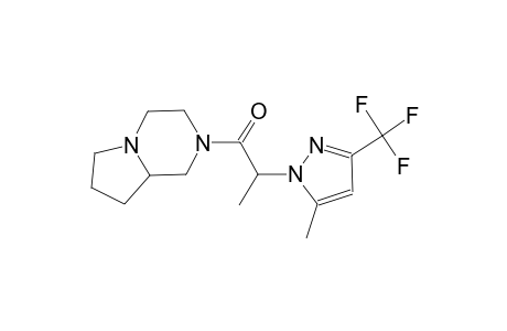 2-{2-[5-methyl-3-(trifluoromethyl)-1H-pyrazol-1-yl]propanoyl}octahydropyrrolo[1,2-a]pyrazine