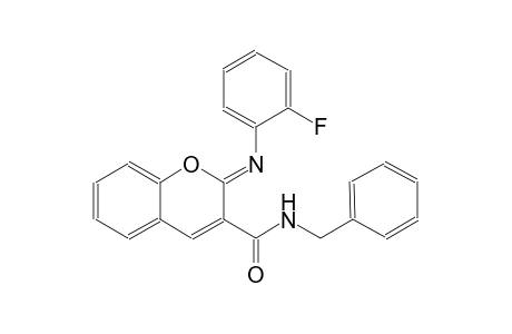 (2Z)-N-benzyl-2-[(2-fluorophenyl)imino]-2H-chromene-3-carboxamide