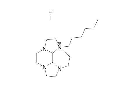 (1RS,13SR,14RS)-1-HEXYL-4,7,10-TRIAZA-1-AZONIATETRACYCLO-[5.5.2.0.(4,14)0.(10,13)]-TETRADECANE-IODIDE