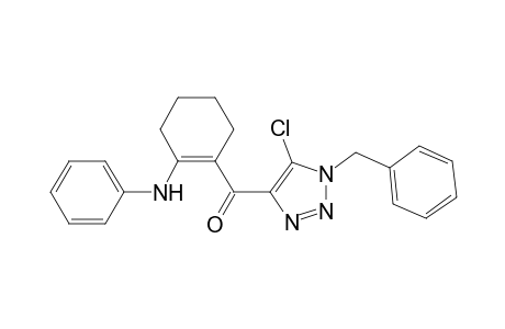 (2-anilino-1-cyclohexenyl)-[5-chloro-1-(phenylmethyl)-4-triazolyl]methanone