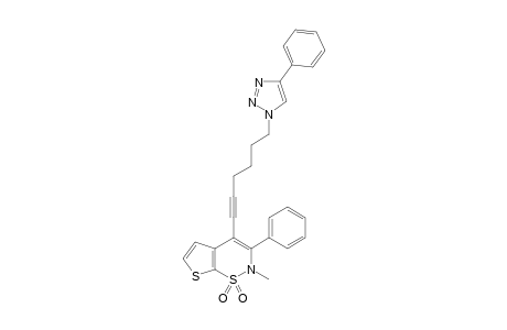 2-Methyl-3-phenyl-4-(6-(4-phenyl-1H-1,2,3-triazol-1-yl)hex-1-ynyl)-2H-thieno[3,2-e][1,2]thiazine-1,1-dioxide