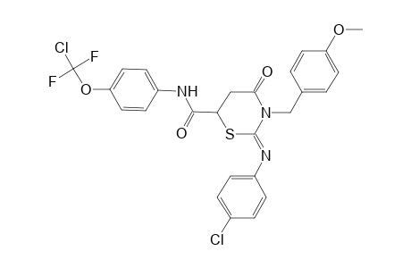 2-(4-Chloro-phenylimino)-3-(4-methoxy-benzyl)-4-oxo-[1,3]thiazinane-6-carboxylic acid [4-(chloro-difluoro-methoxy)-phenyl]-amide