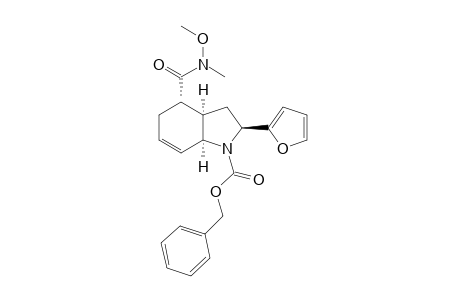 Benzyl 2rac-(2S,3aR,4S,7aS)-(Furan-2-yl)-4-[methoxy(methyl)carbamoyl]-2,3,3a,4,5,7a-hexahydro-1H-indole-1-carboxylate