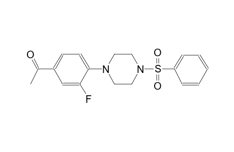 1-(3-Fluoro-4-[4-(phenylsulfonyl)-1-piperazinyl]phenyl)ethanone