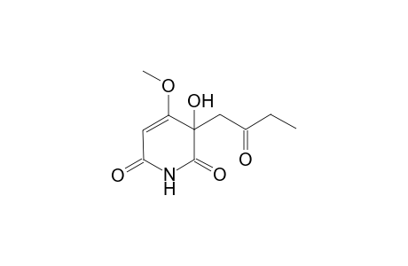 3-Hydroxy-4-methoxy-3-(2-oxobutyl)pyridine-2,6(1H,3H)-dione