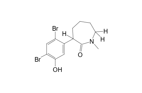 3-(2,4-dibromo-5-hydroxyphenyl)hexahydro-1-methyl-2H-azepin-2-one