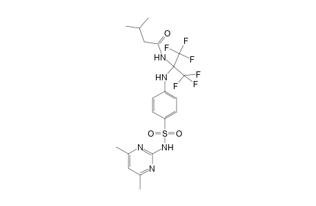 N-(4,6-Dimethyl-2-pyrimidinyl)-4-[2,2,2-trifluoro-1-isovaleramido-1-(trifluoromethyl)ethylamino]benzenesulfonamide