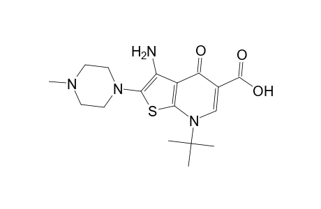 3-Amino-7-tert-butyl-2-(4-methyl-1-piperazinyl)-4-oxo-4,7-dihydrothieno[2,3-b]pyridine-5-carboxylic acid