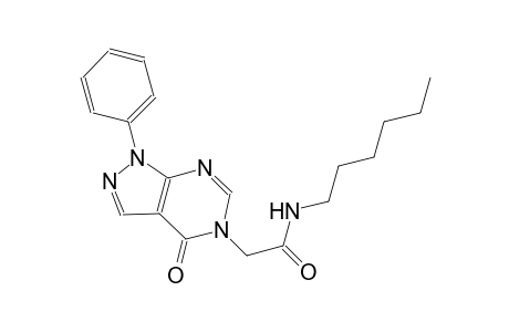 N-hexyl-2-(4-oxo-1-phenyl-1,4-dihydro-5H-pyrazolo[3,4-d]pyrimidin-5-yl)acetamide