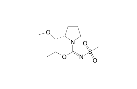 (S)-2-(Methoxymethyl)-1-(N'-mesylimino-.alpha.-ethoxymethyl)pyrrolidine