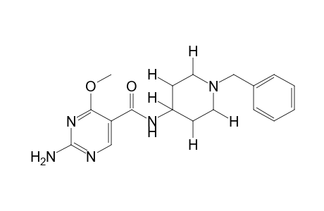 2-amino-N-(1-benzyl-4-piperidyl)-4-methoxy-5-pyrimidinecarboxamide