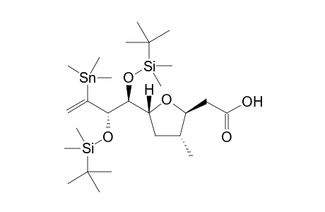 2-[(2S,3R,5R)-5-[(1S,2S)-1,2-bis[[tert-butyl(dimethyl)silyl]oxy]-3-trimethylstannyl-but-3-enyl]-3-methyl-tetrahydrofuran-2-yl]acetic acid