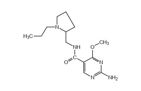 2-amino-4-methoxy-N-[(1-propyl-2-pyrrolidinyl)methyl]-5-pyrimidine carboxamide