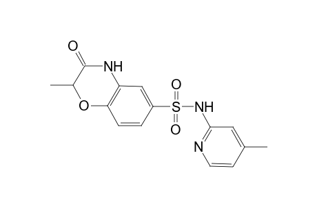 2-Methyl-N-(4-methylpyridin-2-yl)-3-oxo-3,4-dihydro-2H-1,4-benzoxazine-6-sulfonamide