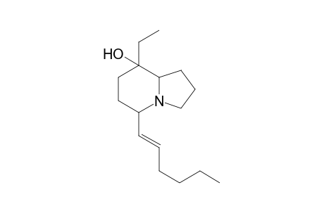 8-Hydroxy-8-ethyl-5-(hexenyl)-indolizidine