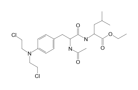 L-Leucine, N-(N-acetyl-4-(bis(2-chloroethyl)amino)-dl-phenylalanyl)-, ethyl ester