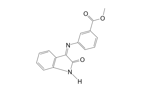 m-[(2-oxo-3-indolinylidene)amino]benzoic acid, methyl ester