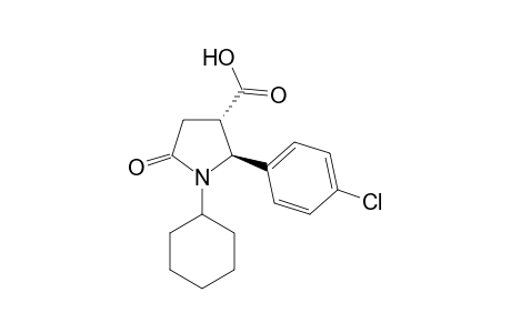 Trans-2-(p-chlorophenyl)-1-cyclohexyl-5-oxo-3-pyrrolidinecarboxylic acid