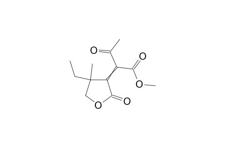 4-Ethyl-4-methyl-2-oxo-tetrahydrofuran-2-methylen-acetyl-carboxylic acid methylester