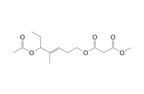 1-(3'-Methoxy-3'-oxopropionyloxy)-5-acetoxy-4-methyl-3-heptene