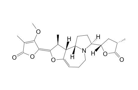 DEHYDROPROTOSTEMONINE;4-METHOXY-3-METHYL-5-[(2Z,3AR)-1T-METHYL-8T-[(2S)-4C-METHYL-5-OXO-TETRAHYDROFURAN-2R-YL]-(3AR,10AT,10BT)-1,1A,5,6,8,9,10,10A-