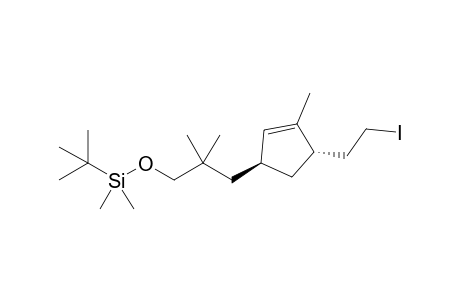 3(S)-[3'-(t-Butyldimethylsilyloxy)-2',2'-dimethylpropyl]-5(S)-(2'-iodoethyl)-1-methylcyclopentene