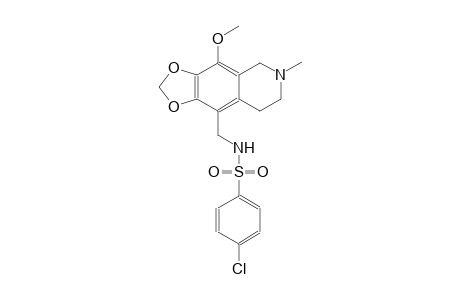 benzenesulfonamide, 4-chloro-N-[(5,6,7,8-tetrahydro-4-methoxy-6-methyl[1,3]dioxolo[4,5-g]isoquinolin-9-yl)methyl]-