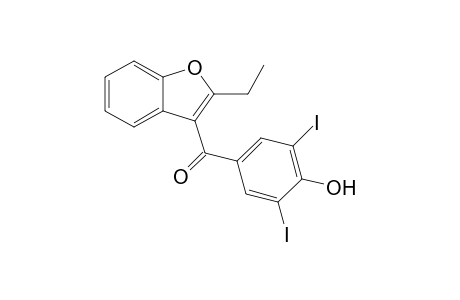 (2-Ethyl-1-benzofuran-3-yl)(4-hydroxy-3,5-diiodophenyl)methanone