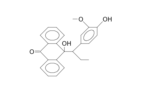 10-(.alpha.-Ethyl-4'-hydroxy-3'-methoxyphenylmethyl)-oxanthrone