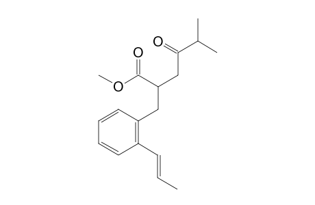 Methyl 5-methyl-4-oxo-2-{2-[(1E)-propen-1-yl]benzyl}hexanoate