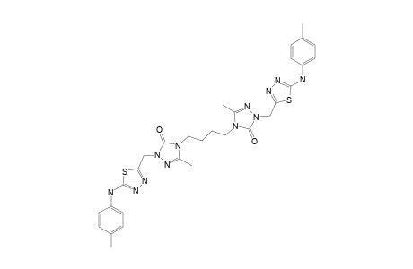 4,4'-(BUTANE-1,4-DIYL)-BIS-[2-[[5-(PARA-TOLUIDINO)-1,3,4-THIADIAZOLE-2-YL]-METHYL]-5-METHYL-2H-1,2,4-TRIAZOLE-3(4H)-ONE]