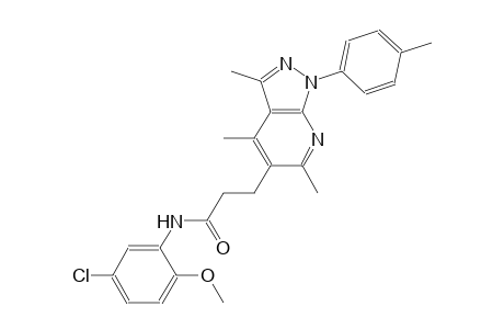 1H-pyrazolo[3,4-b]pyridine-5-propanamide, N-(5-chloro-2-methoxyphenyl)-3,4,6-trimethyl-1-(4-methylphenyl)-