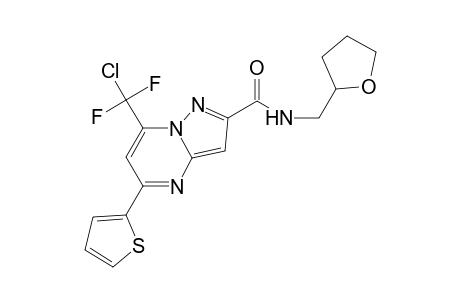 7-[chloranyl-bis(fluoranyl)methyl]-N-(oxolan-2-ylmethyl)-5-thiophen-2-yl-pyrazolo[1,5-a]pyrimidine-2-carboxamide