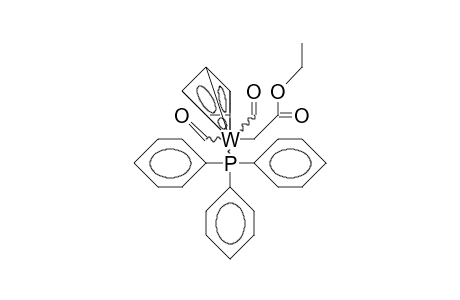 cis/.eta.-5/Cyclopentadienyl-triphenylphosphino-ethoxycarbonylmethyl-dicarbonyl tungsten