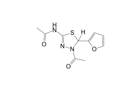 N-(4-acetyl-5-(2-furyl)-delta^2-1,3,4-thiadiazolin-2-yl)acetamide