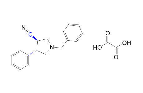 trans-1-benzyl-4-phenyl-3-pyrrolidinecarbonitrile, oxalate(1:1)