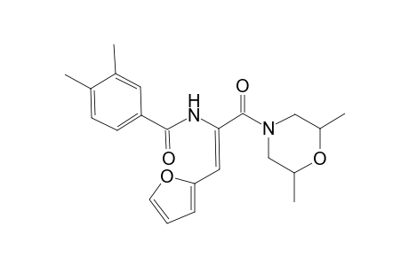 N-[(Z)-1-[(2,6-dimethyl-4-morpholinyl)carbonyl]-2-(2-furyl)ethenyl]-3,4-dimethylbenzamide