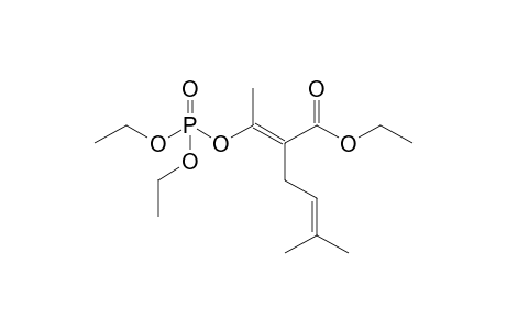 Ethyl 2-[1-(diethoxyphosphoryloxy)ethylidene]-5-methyl-4-hexenoate