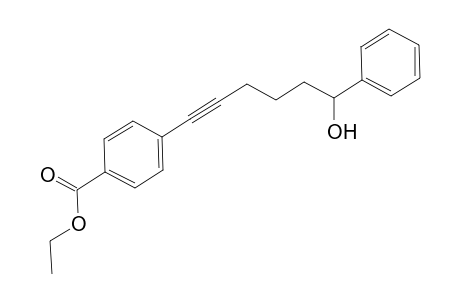 Ethyl 4-(6-hydroxy-6-phenylhex-1-yn-1-yl)benzoate