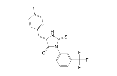 (5Z)-5-(4-methylbenzylidene)-2-thioxo-3-[3-(trifluoromethyl)phenyl]-4-imidazolidinone