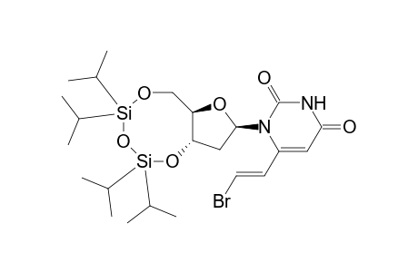 6-((E)-2-Bromo-vinyl)-1-((2R,3aS,9aR)-5,5,7,7-tetraisopropyl-tetrahydro-1,4,6,8-tetraoxa-5,7-disila-cyclopentacycloocten-2-yl)-1H-pyrimidine-2,4-dione