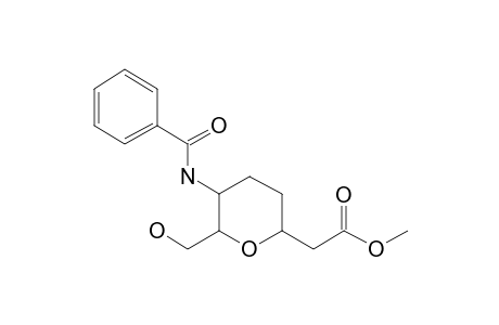 Methyl 2-[(2S,5S,6S)-5-benzamido-6-(hydroxymethyl)tetrahydro-2H-pyran-2-yl]acetate