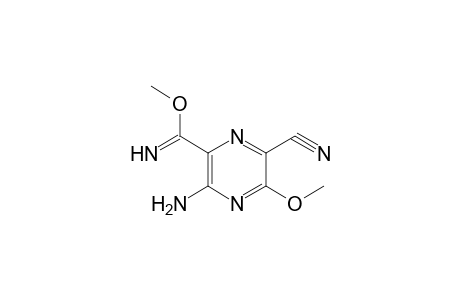 2-Pyrazinecarboximidic acid, 3-amino-6-cyano-5-methoxy-, methyl ester