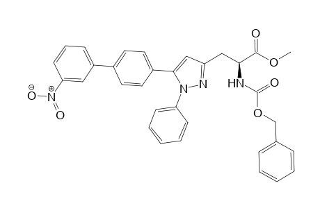 Methyl (2S)-2-[(benzyloxycarbonyl)amino]-3-[5'-(3'''-nitrobiphen-4''-yl)-1'-phenyl-1'H-pyrazol-3'-yl]propanoate