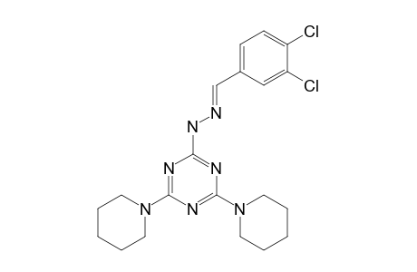 N-[(E)-(3,4-dichlorophenyl)methyleneamino]-4,6-bis(1-piperidyl)-1,3,5-triazin-2-amine