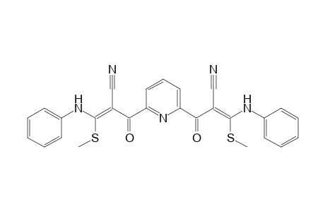 Pyridine-2,6-bis-(1-methylthio-1-phenylamino-3-oxo-prop-1-en-2-carbonitrile)