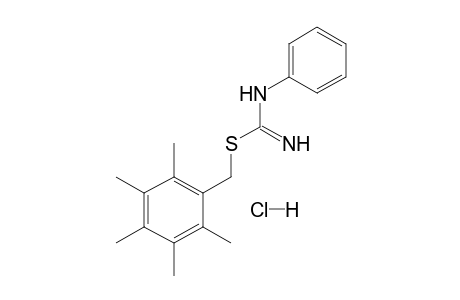 2-(2,3,4,5,6-pentamethylbenzyl)-3-phenyl-2-thiopseudourea, monohydrochloride