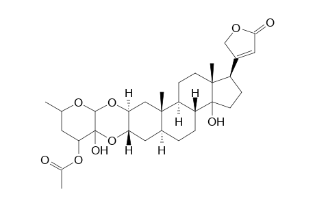 Card-20(22)-enolide, 2,3-[[4-(acetyloxy)tetrahydro-3-hydroxy-6-methyl-2H-pyran-3,2-diyl]bis(oxy)]-14-hydroxy-, [2.alpha.(2S,3S,4S,6R),3.beta.,5.alpha.]-