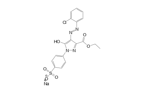 1H-Pyrazole-3-carboxylic acid, 4-[(2-chlorophenyl)azo]-4,5-dihydro-5-oxo-1-(4-sulfophenyl)-, 3-ethyl ester, sodium salt